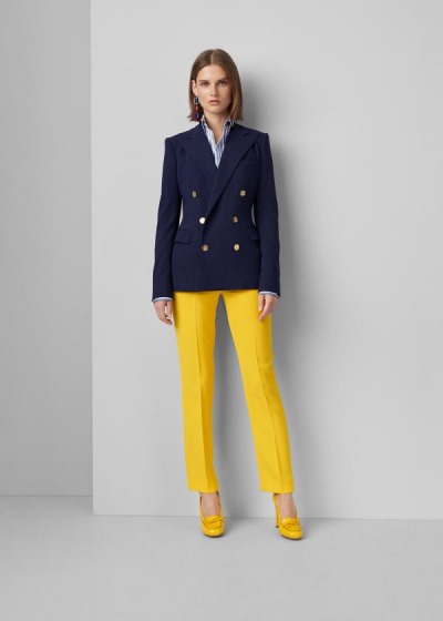 Ralph Lauren Seth Cropped Crepe Cady Bukser Dame Danmark (JNZGR4316)